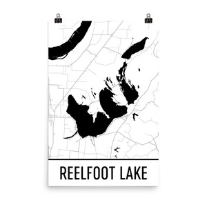 Reelfoot Lake Tennessee, Reelfoot Lake TN, Reelfoot Lake kaart, Tennessee Decor, Lake kaart, Tennessee kunst, Cottage Decor, Hengelsport