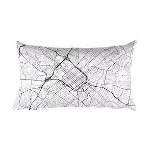 Charlotte Pillow, Charlotte Decor, Charlotte Throw Pillow, Charlotte Map, Charlotte Art, Charlotte NC, Charlotte North Carolina, Cushion