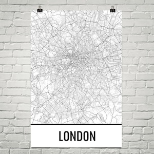 London, London-Karte, London, Drucken Karte von London England, London Karte Kunst, London Poster, London Geschenk, London Dekor, London UK, London