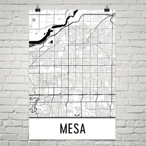 Carte de Mesa, Mesa Art, Mesa impression, affiche Mesa en Arizona, Mesa Wall Art, Mesa affiche, Mesa cadeau, Mesa Decor, Mesa carte Art, impression d’Art Mesa, moderne
