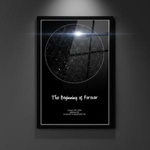 Custom Star Map Print, Anniversary Gift, Personalized Sky Chart