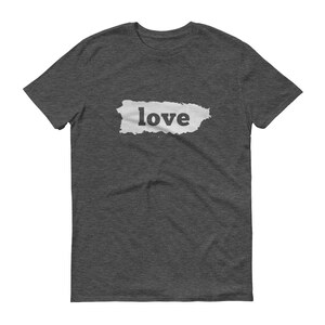 Puerto Rico Map T-Shirt, Love Design, Made in USA