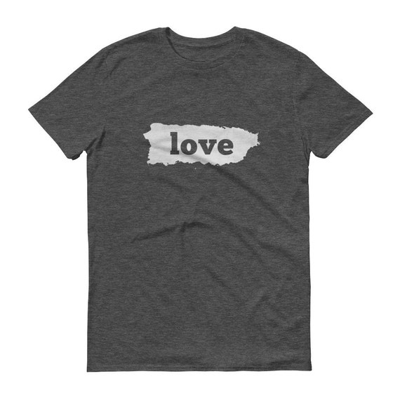 Puerto Rico Map T-Shirt, Love Design, Made in USA