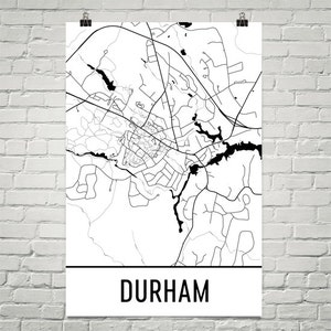 Durham Map, Durham Art, Durham Print, Durham NH Poster, Durham Wall Art, Durham Gift, Map of Durham, Durham Poster, Durham Decor, Map Art