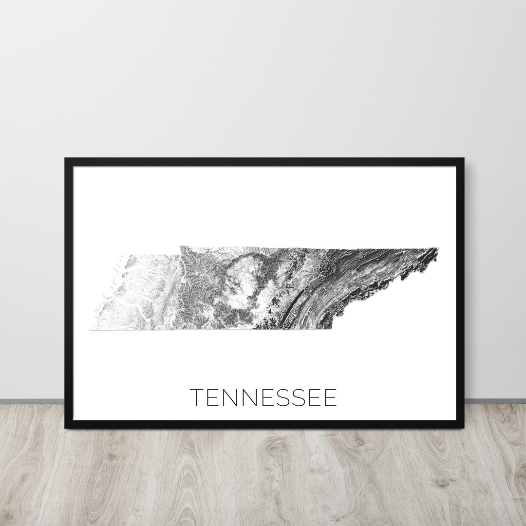 Tennessee Topographic Map Map Of Tennessee Tennessee Decor Tennessee Il 1080xN.3697682820 Sgyk 