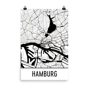Hamburg Map, Hamburg Art, Hamburg Print, Hamburg Germany Poster, Hamburg Wall Art, Map of Hamburg, Hamburg Poster, Hamburg Gift, Art Print