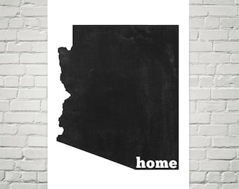 Kaartkunstdruk Arizona: modern woondecoratie