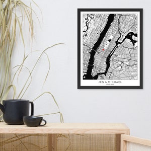 1 Year Anniversary Gift For Husband, 1 Year Anniversary Gift For Wife, Poster, Anniversary Gift, Personalized Map, Paper 画像 6