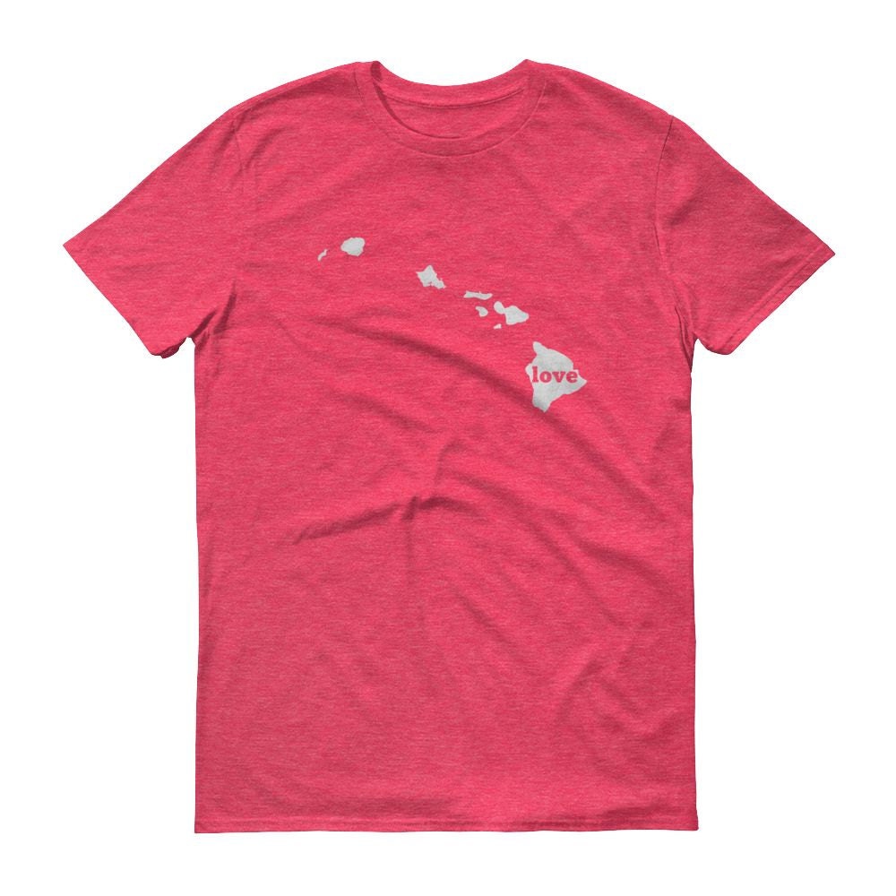 ハワイ ラブ Tシャツ：州プライドマップ Tシャツ - Etsy 日本
