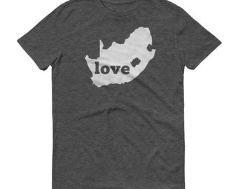South Africa Map T-Shirt: Love Design, South African Gift