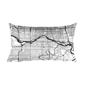 Calgary Pillow, Calgary Decor, Calgary Cushion, Calgary Throw Pillow, Calgary Gift, Calgary AB Map, Calgary Art, Calgary Alberta, Throw