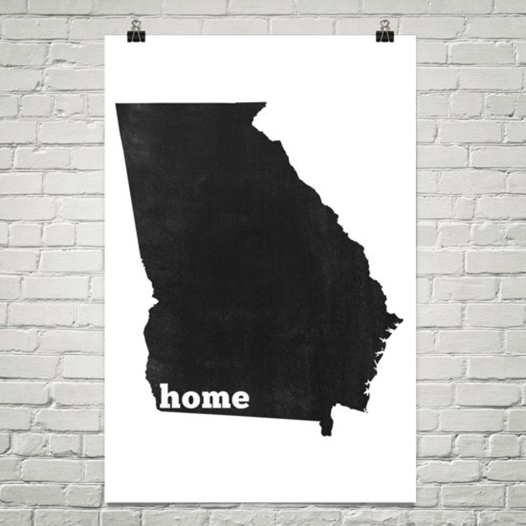Georgia Map Art Print: Modern Home Decor, USA Made - Etsy