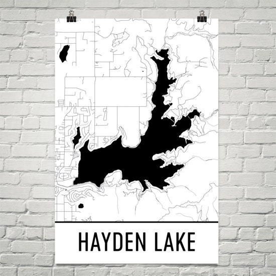 Hayden Lake Idaho Map Hayden Lake Idaho Hayden Lake Id Hayden Lake Map Idaho Map | Etsy Uk