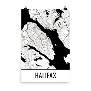 Halifax Map, Halifax Art, Halifax Print, Halifax Nova Scotia Poster, Halifax Wall Art, Map of Halifax, Halifax Decor, Halifax Gift, Map Art