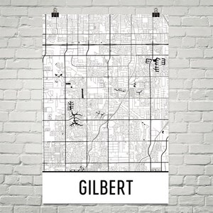 Gilbert Map, Gilbert Art, Gilbert Print, Gilbert Arizona Poster, Gilbert Wall Art, Gilbert Gift, Gilbert Decor, Gilbert Map Art, Art Print