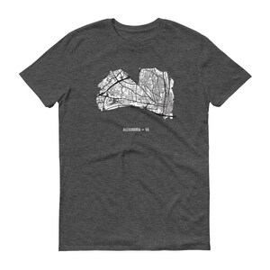 Alexandria camisa, Alexandria VA, Alejandría camiseta, regalo de Alejandría, Alejandría Tee, Alexandria, Virginia, mapa camisa, Virginia mapa, arte