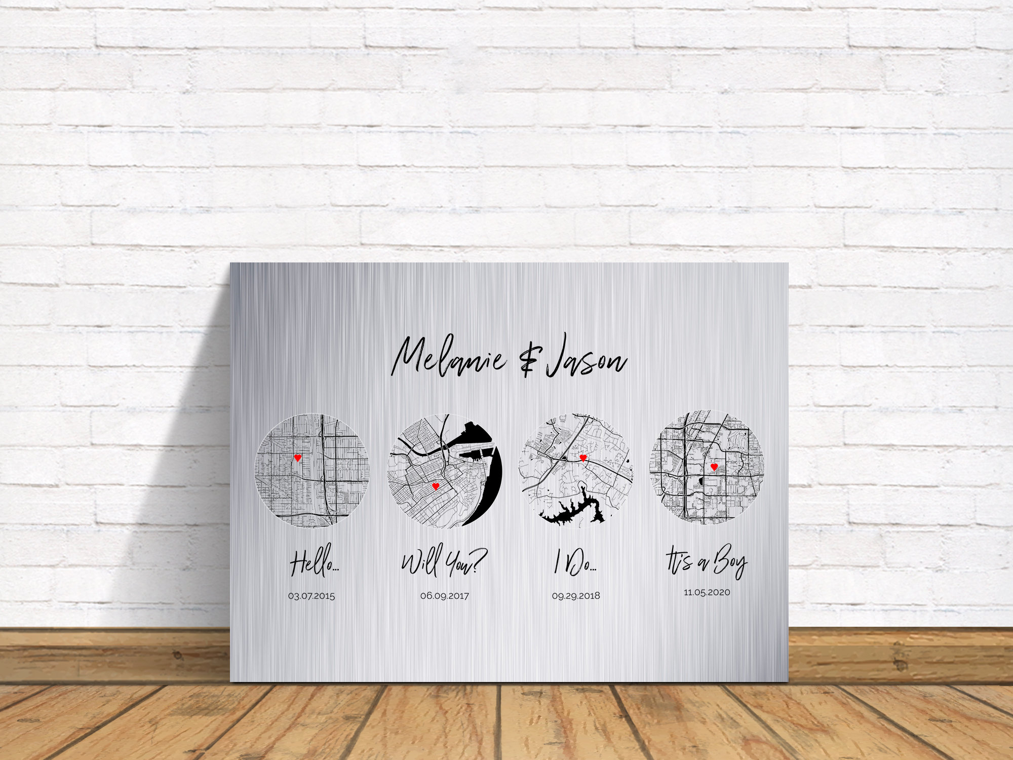 Custom 10th Anniversary Sign Aluminum Anniversary Gift Etsy