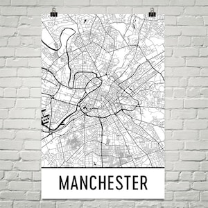 Manchester Map, Manchester Art, Manchester Print, Manchester England Poster, Manchester Wall Art, Manchester Print, Map of Manchester, Art