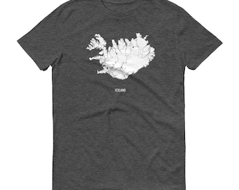 Iceland Shirt,Iceland, Iceland TShirt, Iceland Gift, Iceland Tee, Iceland Art, Iceland Map, Travel Gifts, Map Shirt, Travel Map