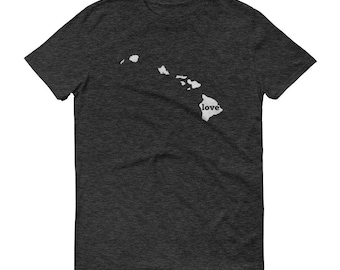 ハワイ ラブ Tシャツ：州プライドマップ Tシャツ - Etsy 日本