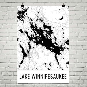 Lake Winnipesaukee New Hampshire, See Winnipesaukee NH, New-Hampshire Art, New Hampshire Karte, See Winnipesaukee NH See, Haus am See