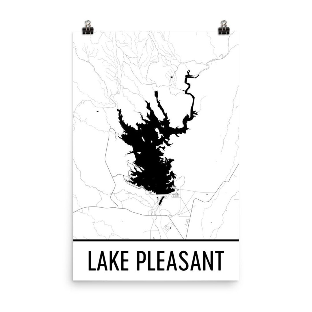 Lake Pleasant Arizona Lake Pleasant AZ Lake Pleasant Map Etsy