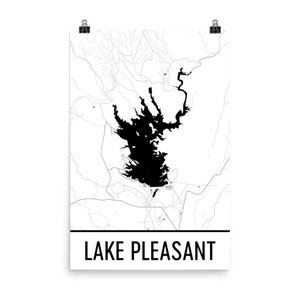 Lake Pleasant Arizona, Lake Pleasant AZ, Lake Pleasant Map Art, Arizona Map, Lake Map, Arizona Lake Art, Arizona Art, Lake Pleasant, Home