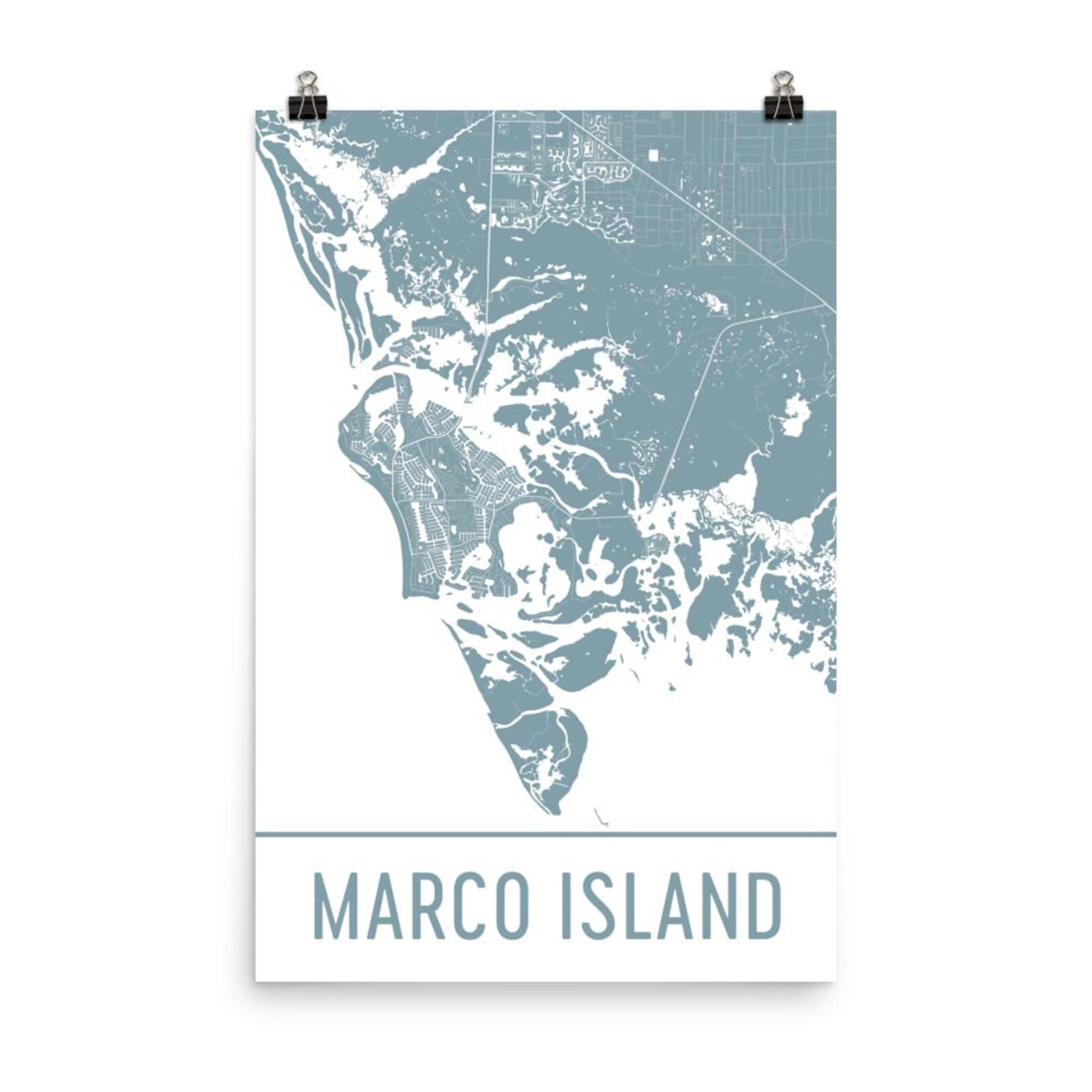 Marco Island Map Marco Island Art Marco Island Print Marco Etsy