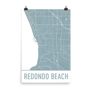 Karte von Redondo Beach, Redondo Beach Art, Redondo Druck, Redondo Beach CA Poster, Redondo Beach Wandkunst, Karte von Redondo Beach, Karte, Geschenk, Druck