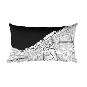 Cleveland Pillow, Cleveland Decor, Cleveland Throw Pillow, Cleveland Map, Cleveland Art, Cleveland OH, Cleveland Ohio, Cushion, Map Pillow