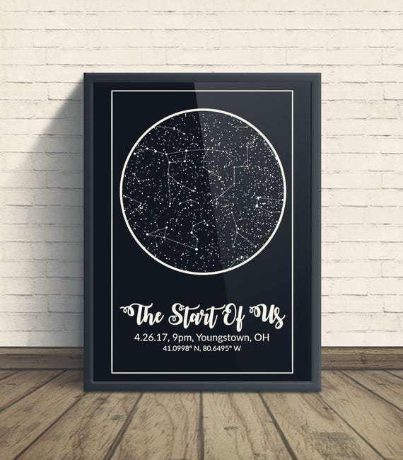 Sky Star Map With Constellations Stars Royalty Free Vector