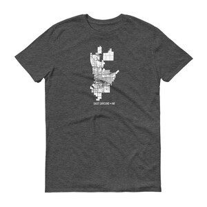 Estado de camisa, Michigan East Lansing, mapa de East Lansing, East Lansing MI, camiseta de East Lansing, regalo de East Lansing, Tee, Michigan estado camisa