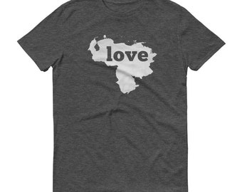 Camiseta con el mapa de Venezuela: diseño de contorno "Amor"