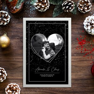 Night Sky Print, Carte des étoiles personnalisée, Impression photo, Cadeau de mariage, Constellation, Cadeau d’anniversaire de mariage, Cadeau personnalisé, Cadeau de fiançailles