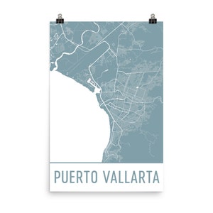 Puerto Vallarta Map, Puerto Vallarta Art, Puerto Vallarta Print, Puerto Vallarta Art Poster, Puerto Vallarta Wall Art, Puerto Vallarta Gift