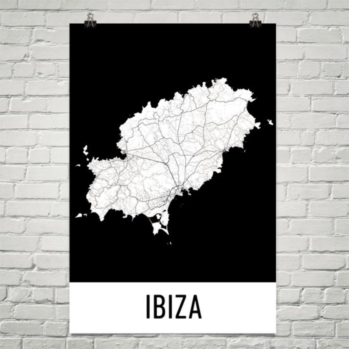 Ibiza Map Ibiza Art Ibiza Print Ibiza Spain Poster Ibiza - Etsy