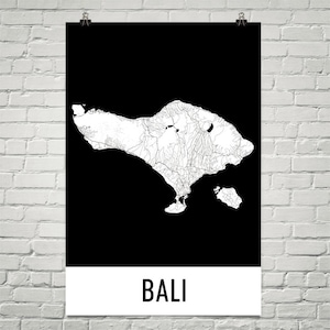Bali Map, Bali Art, Bali Print, Bali Indonesia Poster, Bali Print, Bali Poster, Bali Wall Art, Bali Gift, Bali Decor, Modern, Bali Art Print