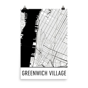 Greenwich Village Map, Greenwich Art, Greenwich Print, Greenwich NY Art ...