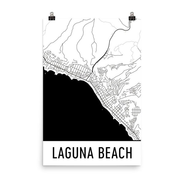 Laguna Beach Map, Laguna Beach Art, Laguna Beach Print, Laguna Beach CA Poster, Laguna Beach Wall Art, Laguna Beach Gift, Laguna Decor, Map