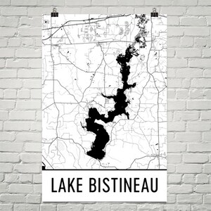 Louisiana lago Bistineau, lago Bistineau LA, Bistineau lago mapa, Louisiana Decor, lago mapa del lago, Luisiana, arte, Casa Decor Bistineau