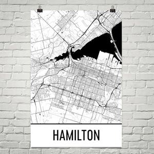 Hamilton Map, Hamilton Art, Hamilton Print, Hamilton ON Poster, Hamilton Wall Art, Ontario Gifts, Map of Ontario, Canada Poster, Decor