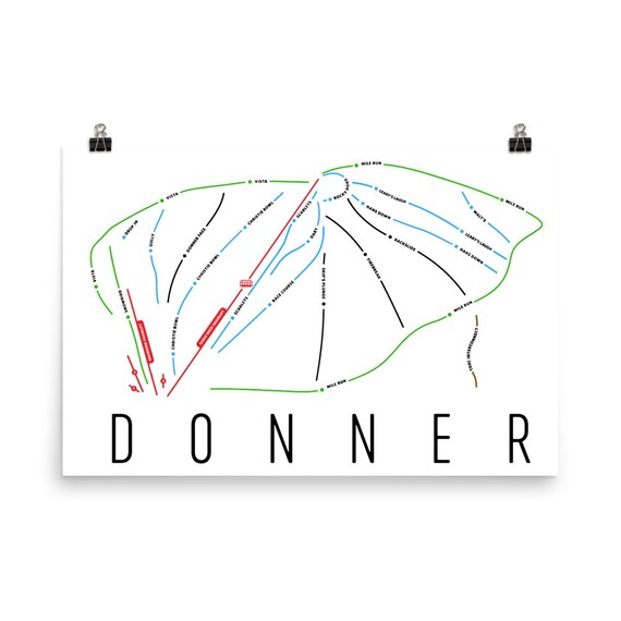 Donner Ski Ranch Trail Map Donner Ski Ranch Map Art Lake Tahoe Truckee Donner Donner | Etsy Australia