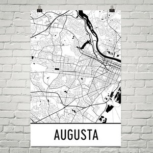 Augusta Map, Augusta Art, Augusta Print, Augusta GA Poster, Augusta Wall Art, Augusta Gift, Map of Augusta, Augusta Decor, Augusta Map Art