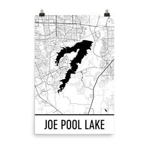 Joe Pool Lake Texas, Joe Pool Lake TX, Joe Pool Lake Map, Texas Map, Lake Map, Joe Pool Lake Art, TX Art, Lake Sign, Texas Lake Art