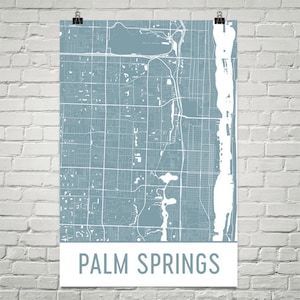 Carte de Palm Springs, Palm Springs Art, impression de Palm Springs, Palm Springs FL affiche, Palm Springs Wall Art, carte de Palm Springs, cadeau, Art Print
