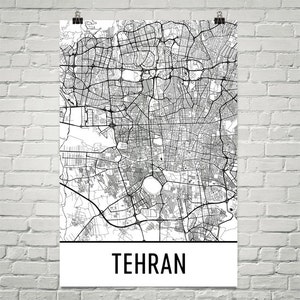 Tehran Map, Tehran Art, Tehran Print, Tehran Iran Poster, Tehran Wall Art, Tehran Gift, Map of Tehran, Tehran Decor, Tehran Map Art Print