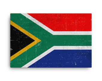 South Africa Flag Art Print: Textured Canvas or Matte Poster