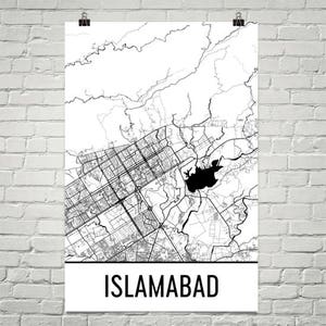 Islamabad Map, Islamabad Art, Islamabad Print, Islamabad Pakistan Poster, Islamabad Wall Art, Karachi Poster, Pakistani Gift, Pakistan Map