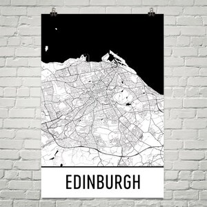 Edinburgh Map, Edinburgh Art, Edinburgh Print, Edinburgh Scotland Art Poster, Edinburgh Wall Art, Edinburgh Gift, Map of Edinburgh, Art