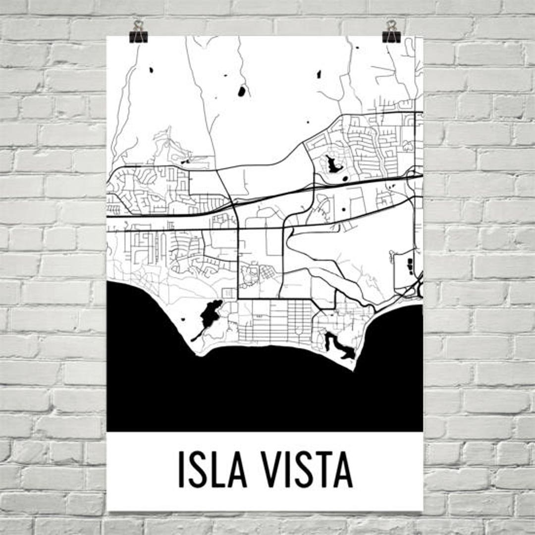 Isla Vista Map Art Print